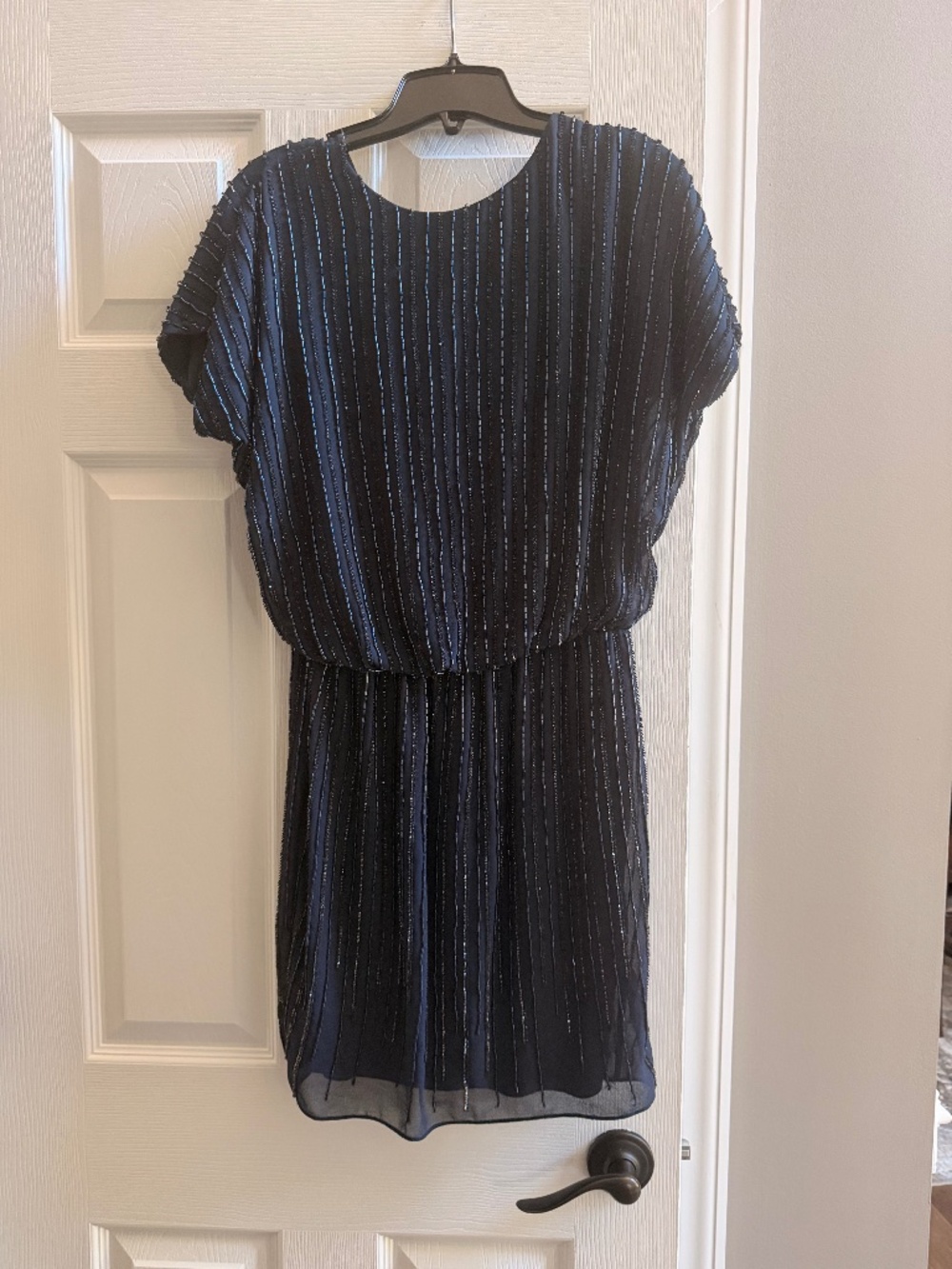 NWT! Mango Beaded Open Back Dress Sz 4 / S